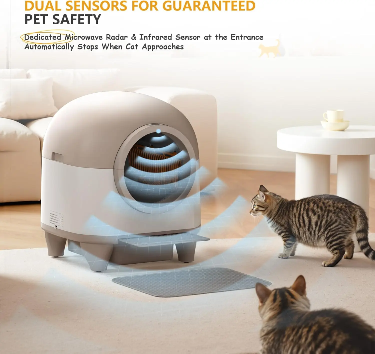 WARCAT 90 L Automatic Cat Litter Box for Multiple Cats
